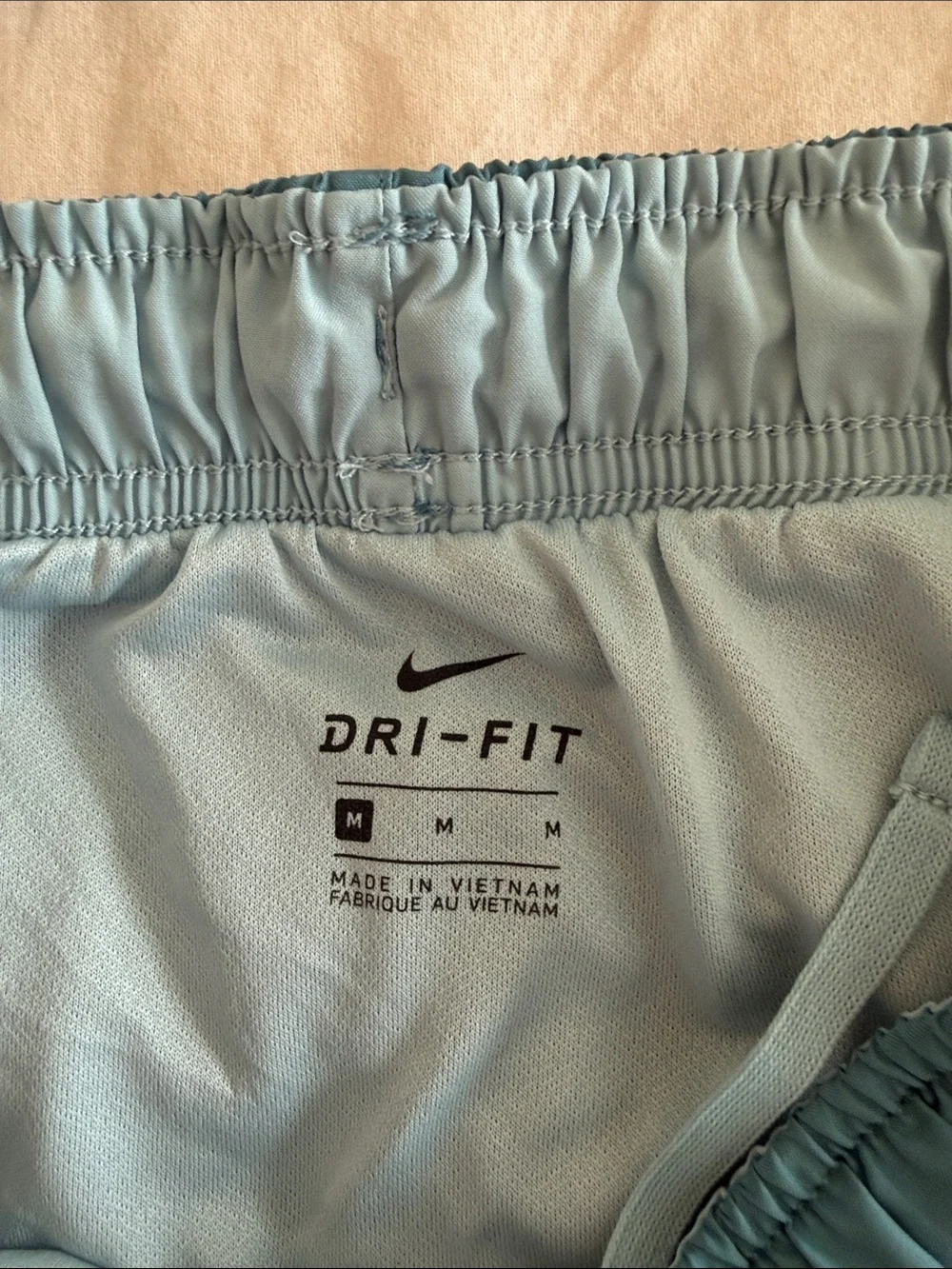 Nike Women’s Athletic Shorts - White with Teal Trim & Teal Blue Pair